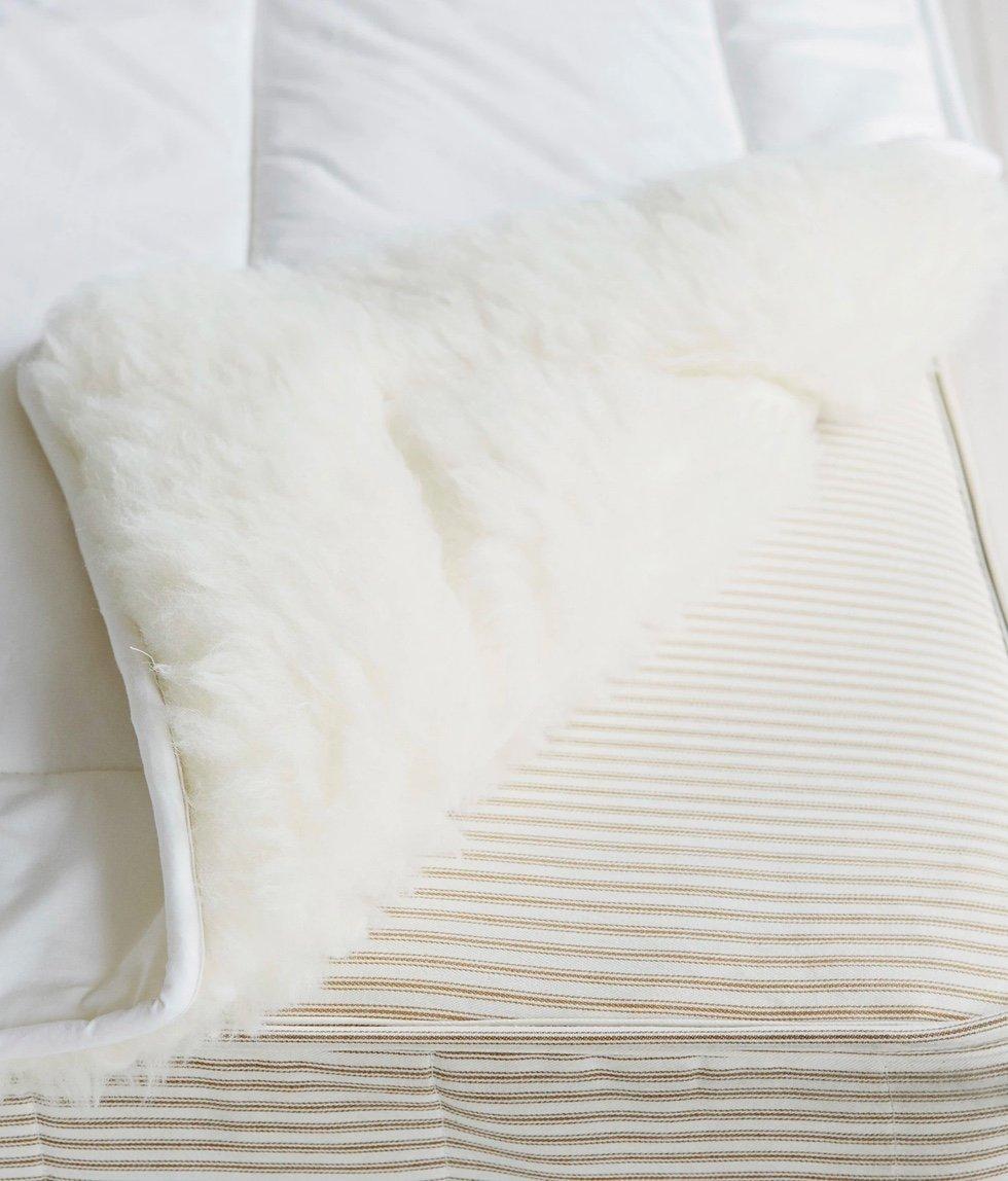 reversible natural fiber bed topper