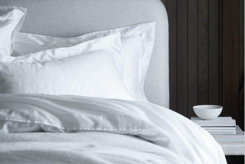 white bed linen care