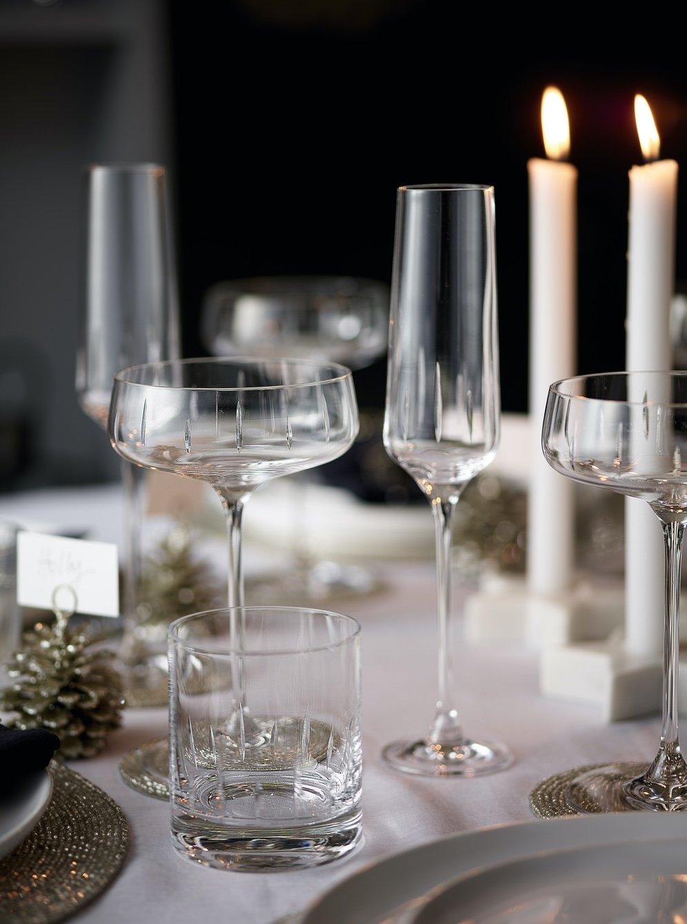 cut glass champagne coupe