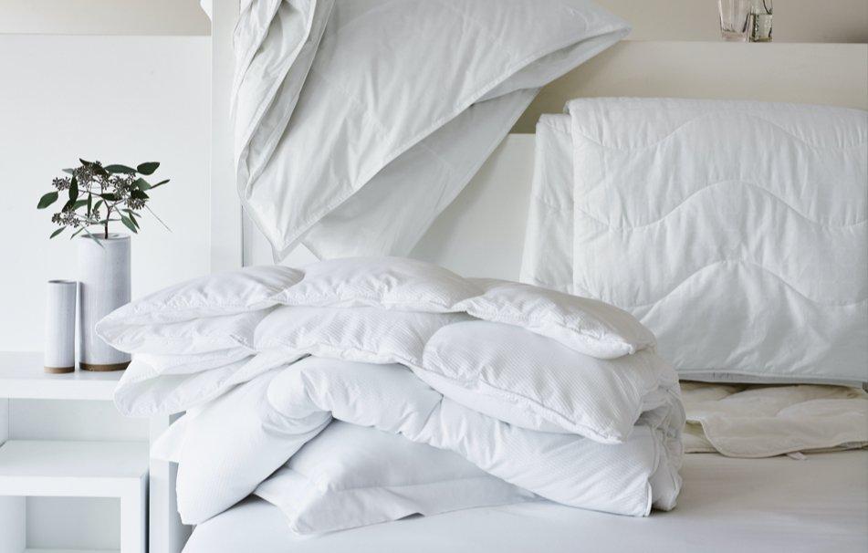 synthetic filled pillow and duvet care