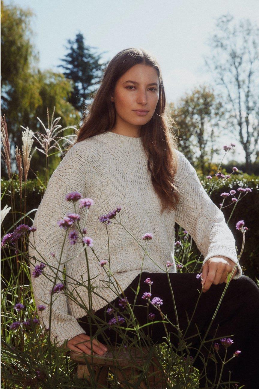 shop cotton rich textured stitch sweater