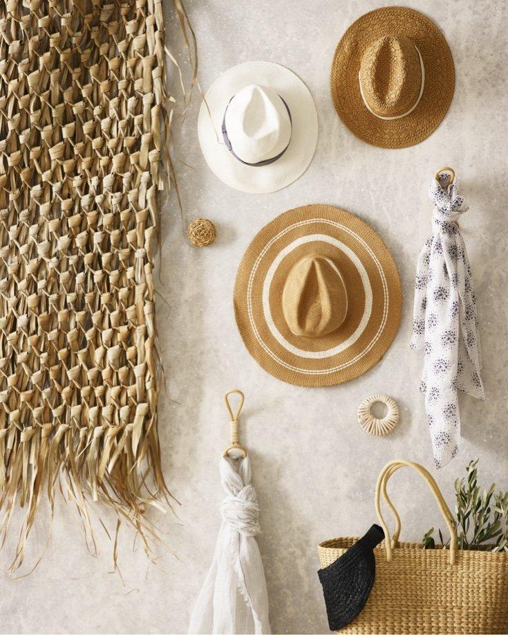 oversized stripe paper hat