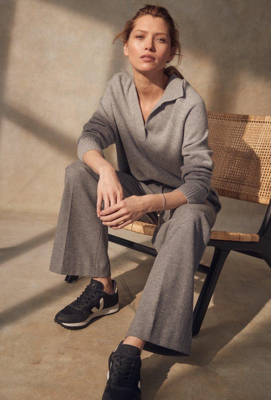 cashmere collared sweater