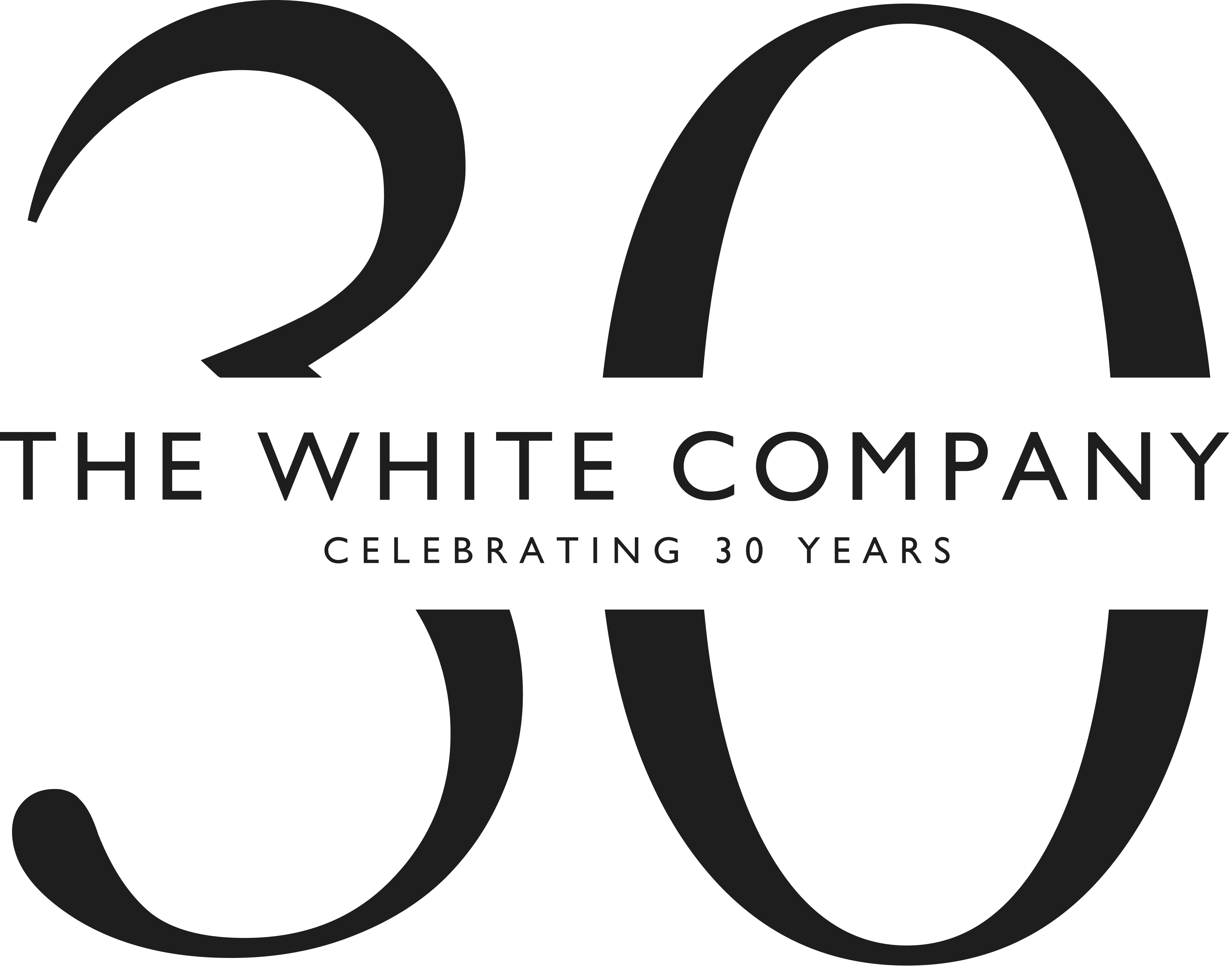 the 30th anniversary logo for the white company