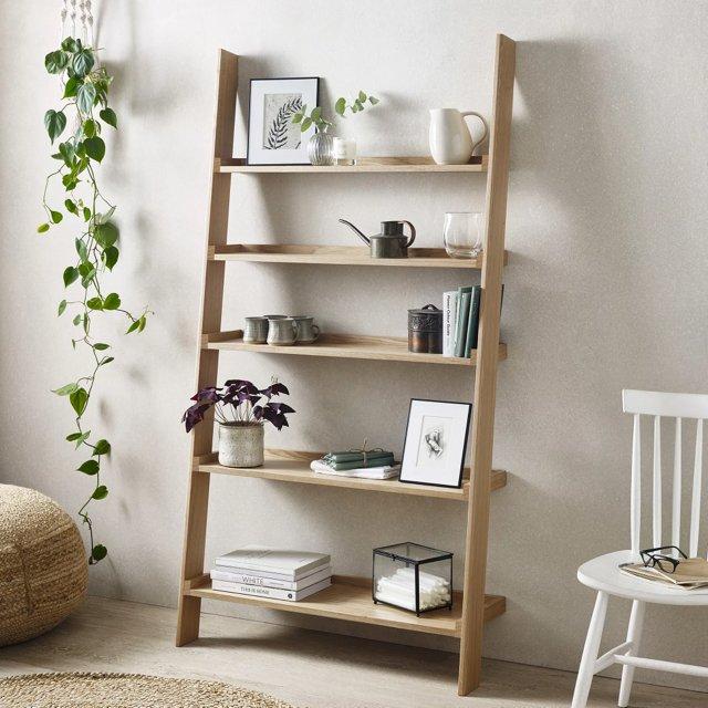 shop oak wide ladder shelf