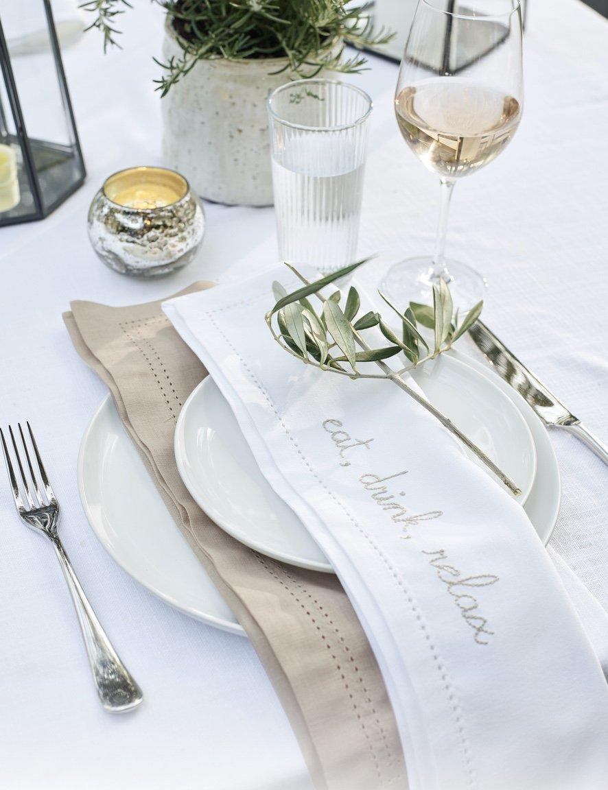 natural cotton linen napkins set of 4