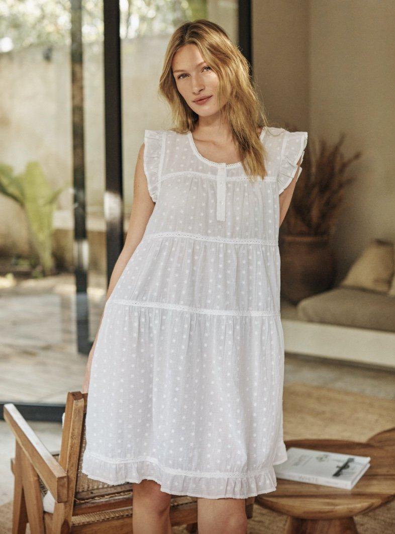 tiered cotton daisy nightie