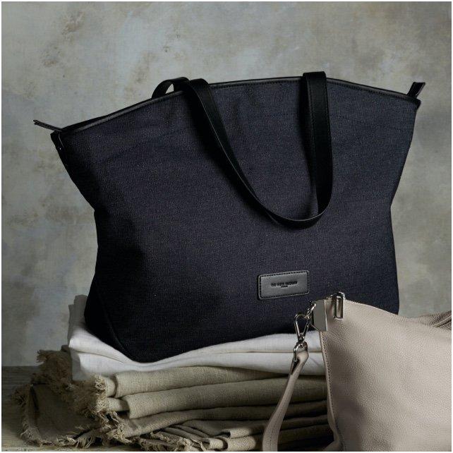 denim shopper bag