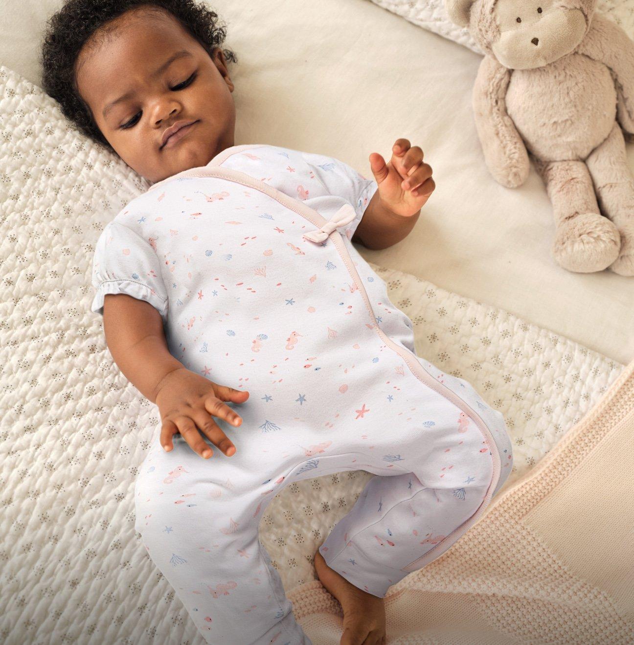 under the sea wrap-front sleepsuit