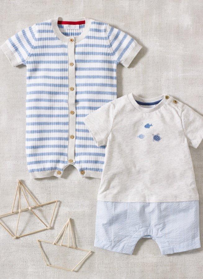 knitted stripe romper