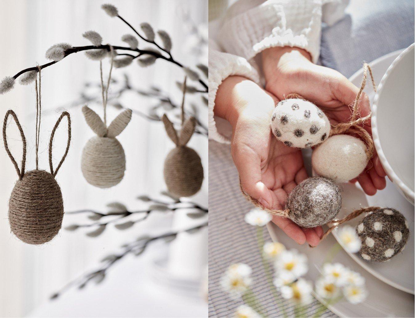 jute egg bunny decoration