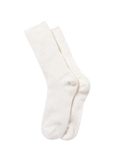 a pair of white socks on a white background