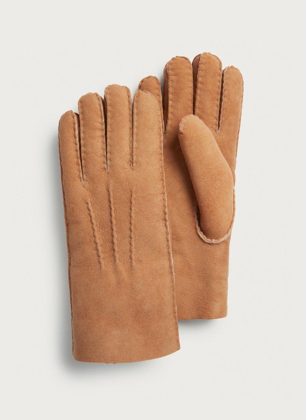 Stitch Detail Sheepskin Gloves