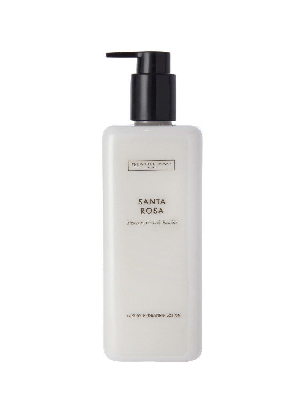 santa rosa body lotion in a white bottle