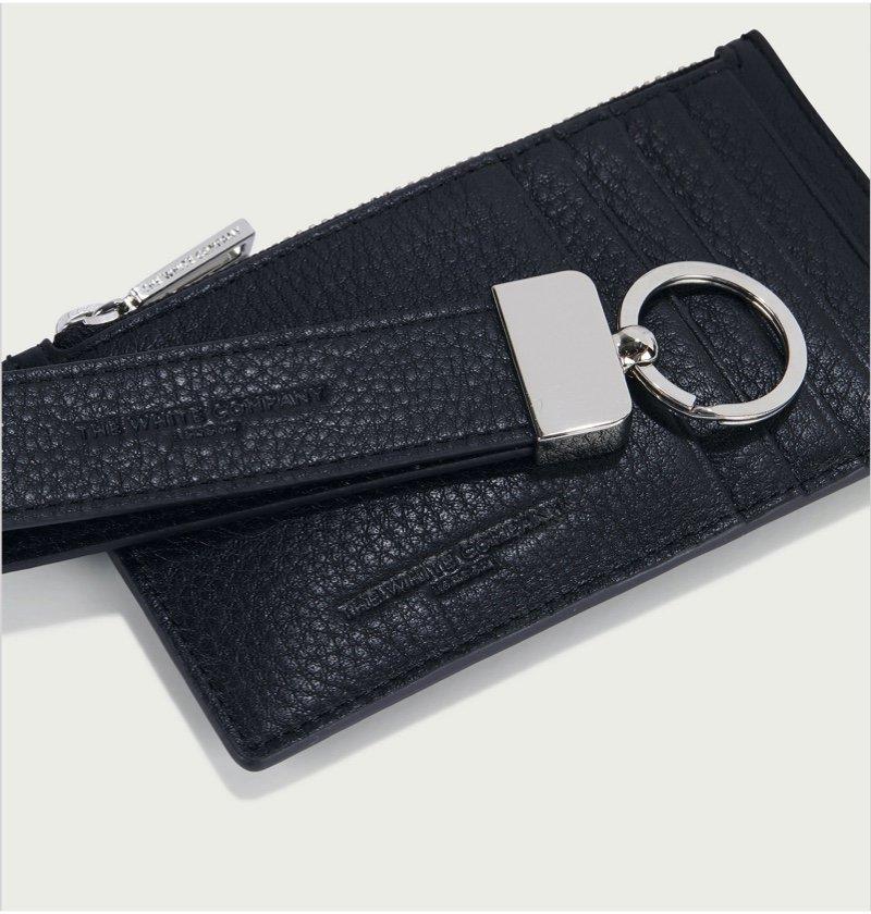mens leather card holder and key ring gift set