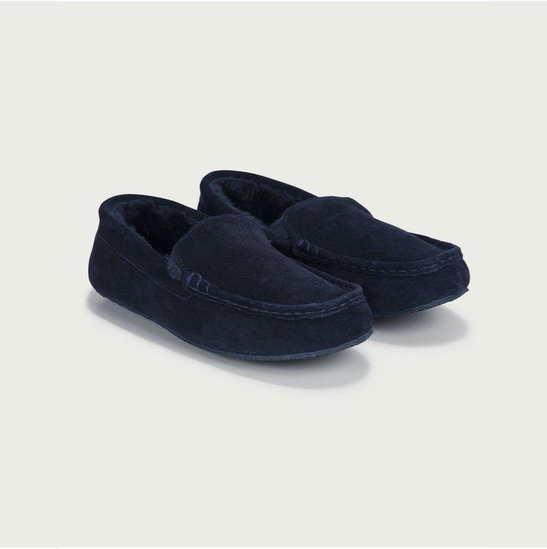 mens suede mocassin slippers