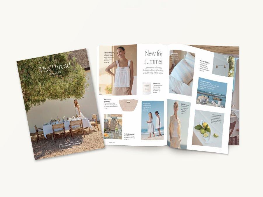 a brochure with pictures of women in white dresses