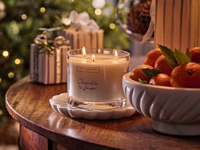 a table with a candle on it