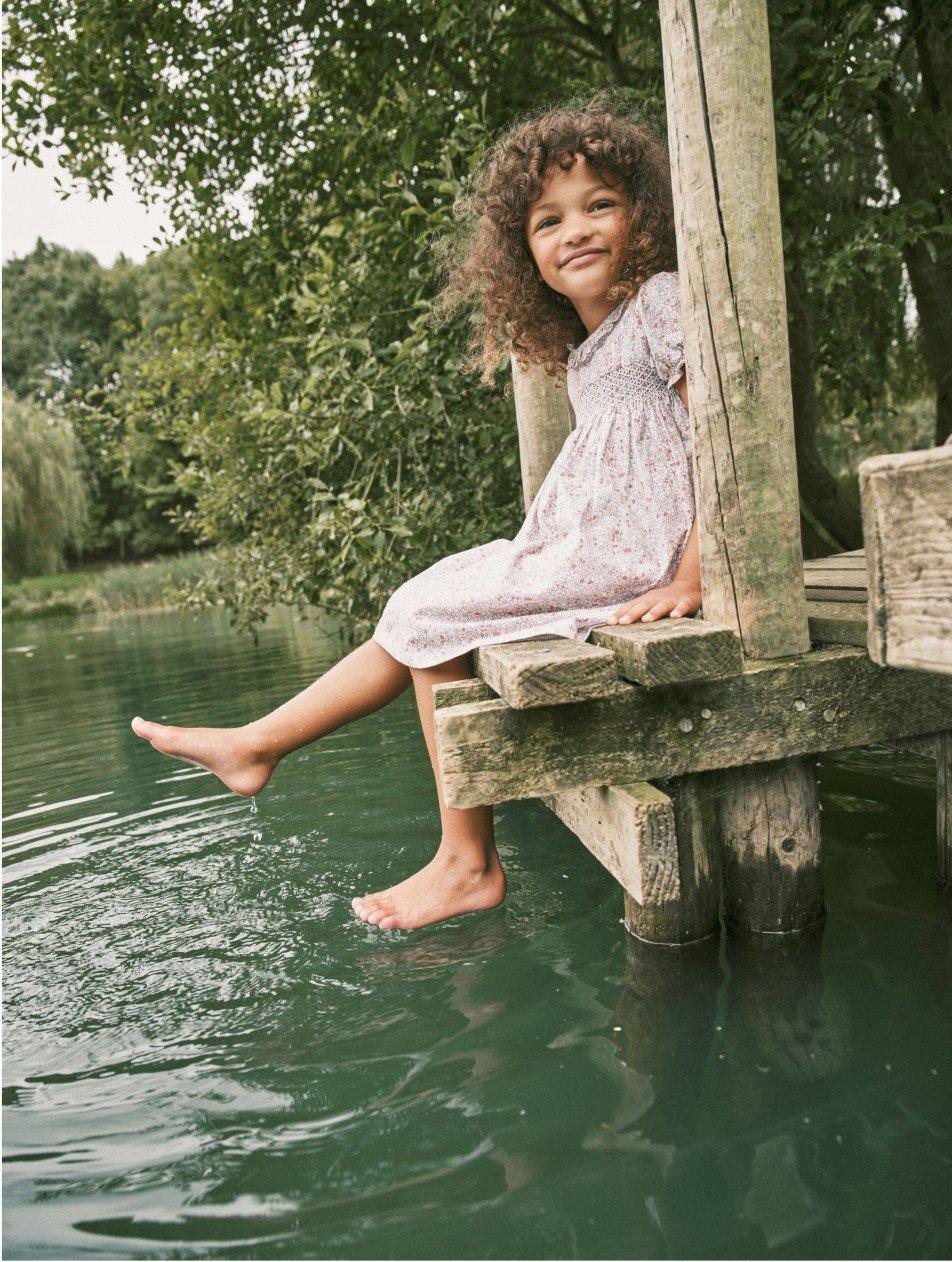 hand smocked wild flower dress