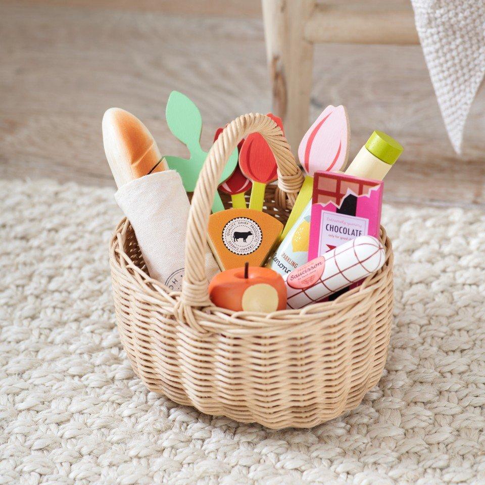 wicker shopping basket