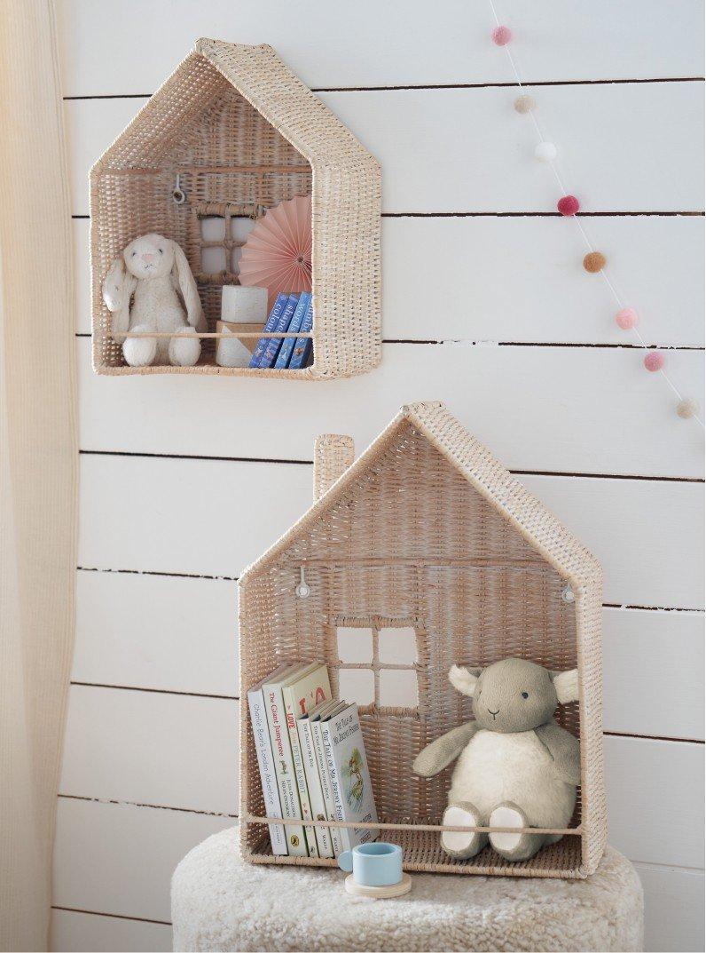 rattan house shelves