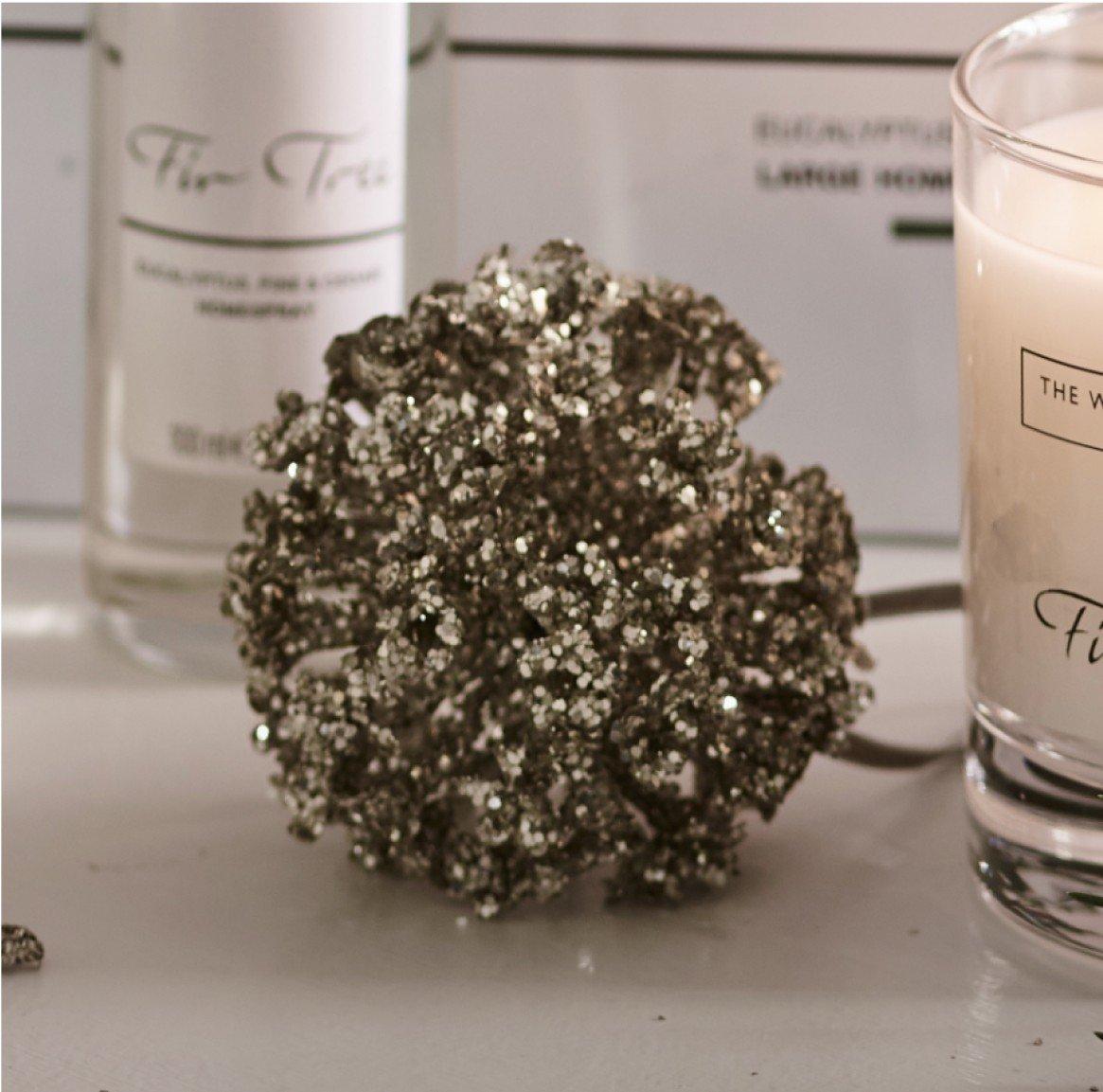 allium glitter bauble - 6cm