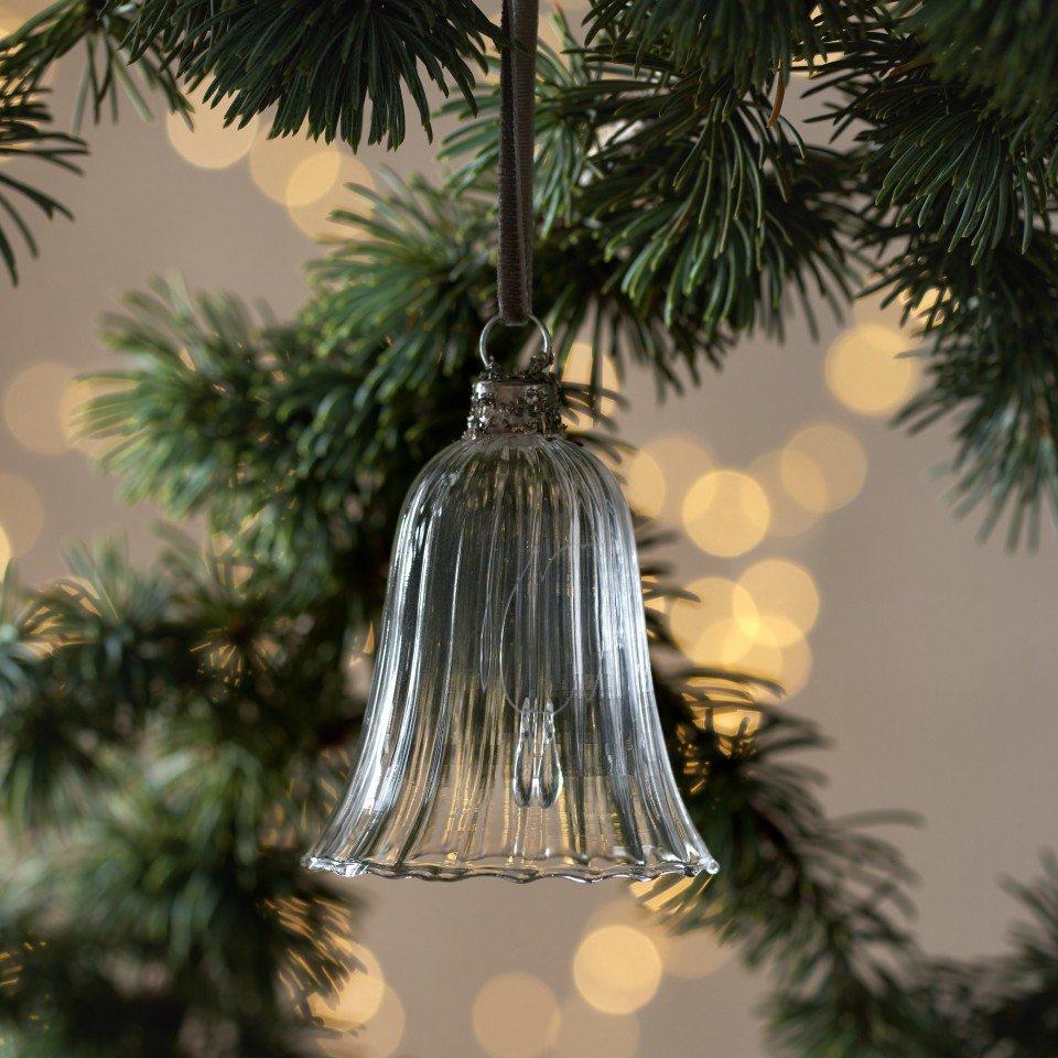 glass bell bauble -- 6cm