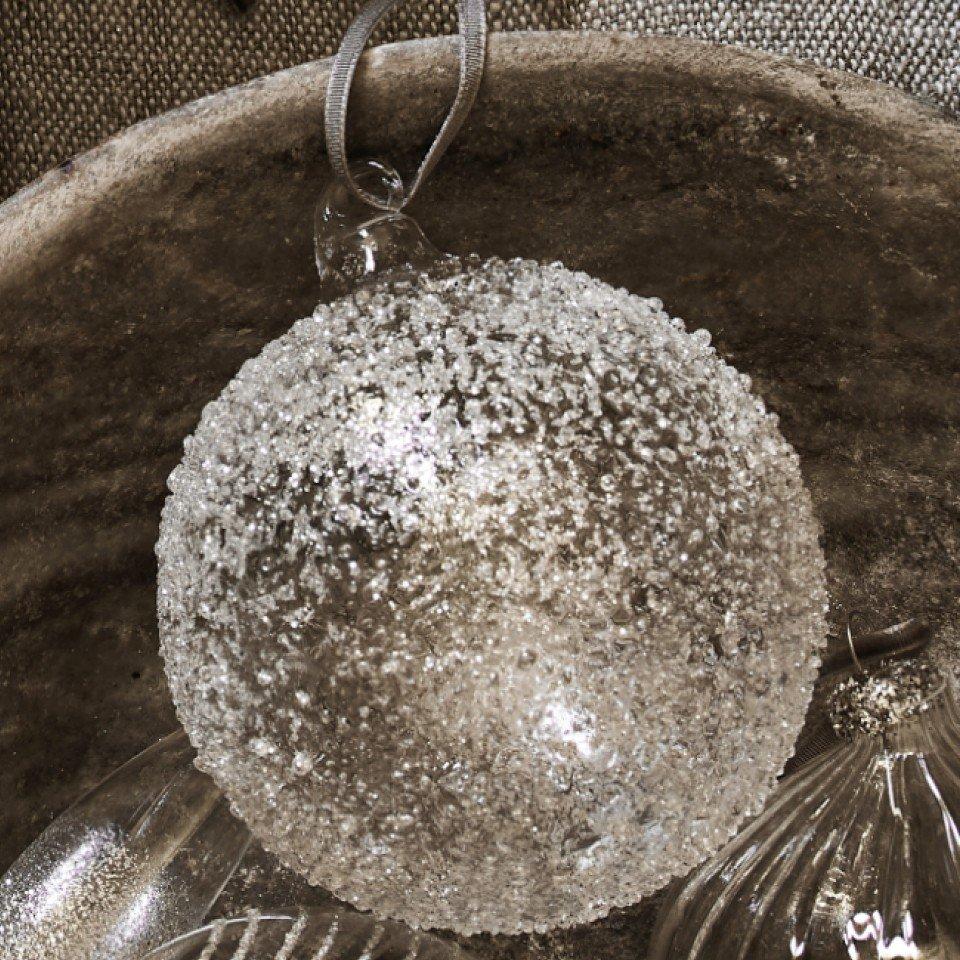 glistering glass bauble 6cm