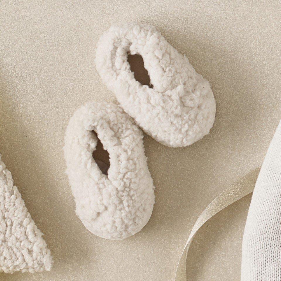 recycled-polyester borg booties