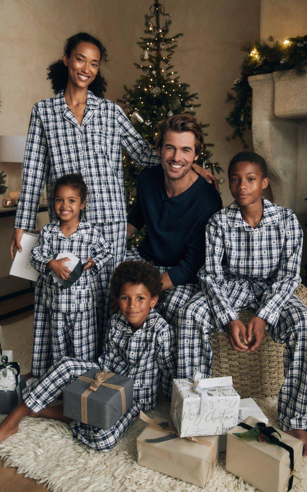 christmas tree check pyjamas