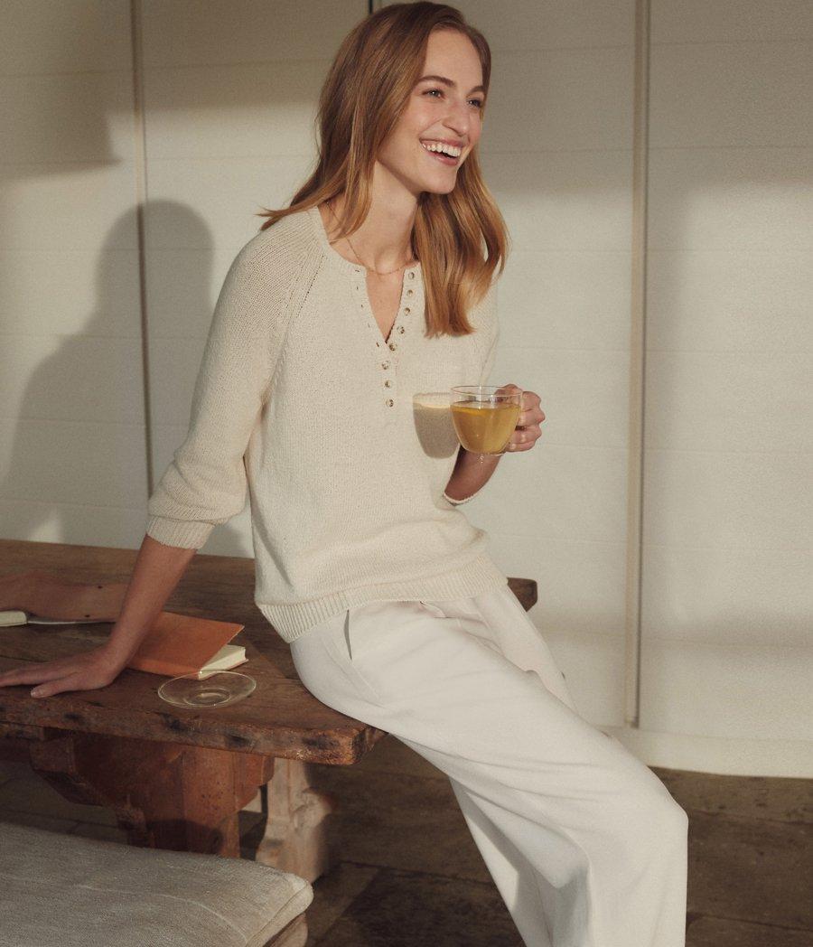 button-placket jumper