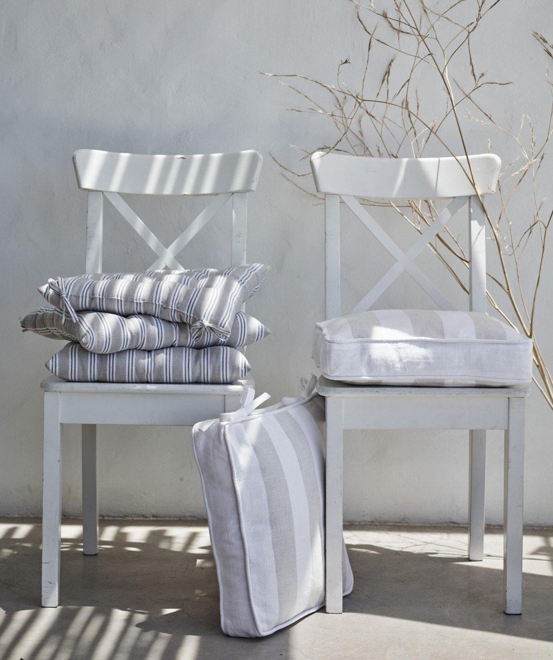 shop natural stripe tufted seat pad