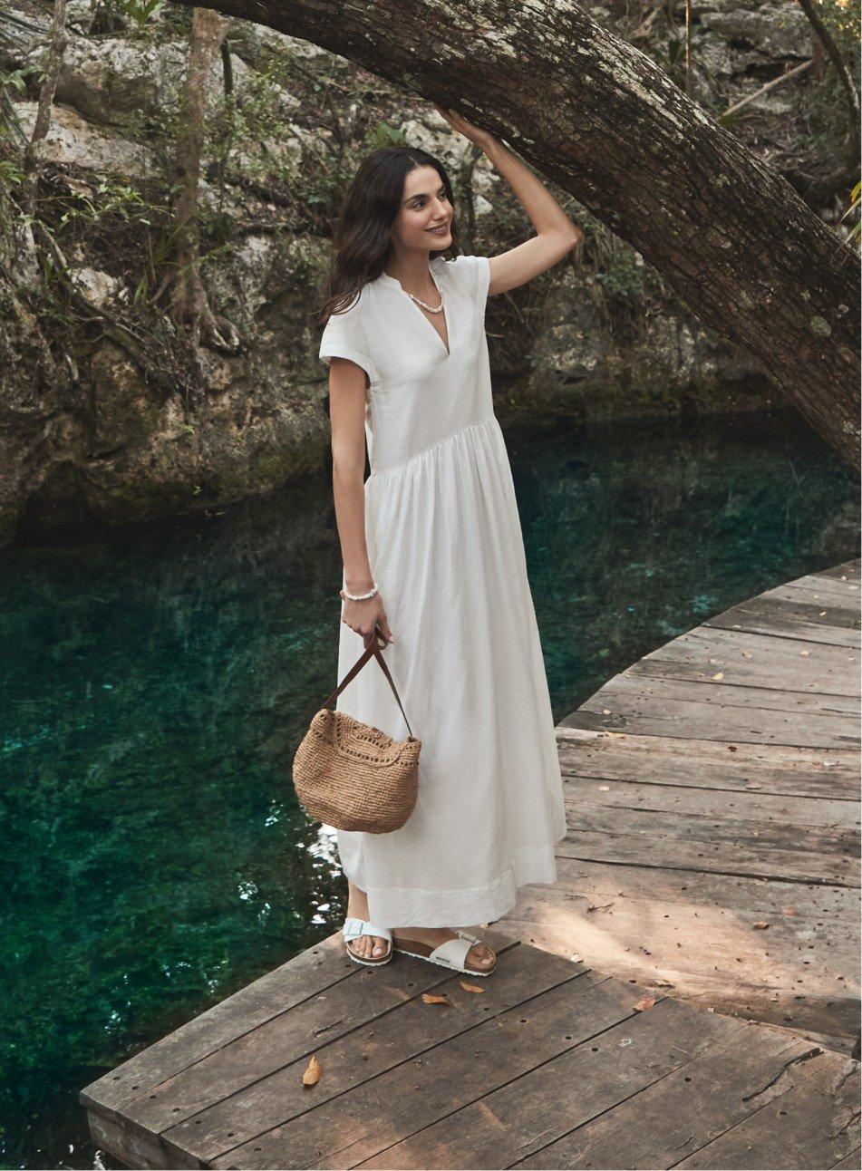 organic cotton crepe dress