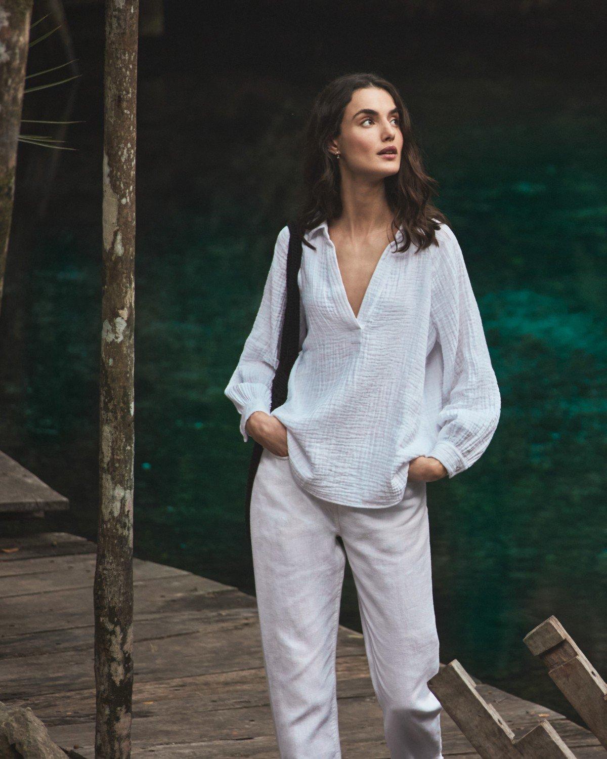 linen brompton trousers
