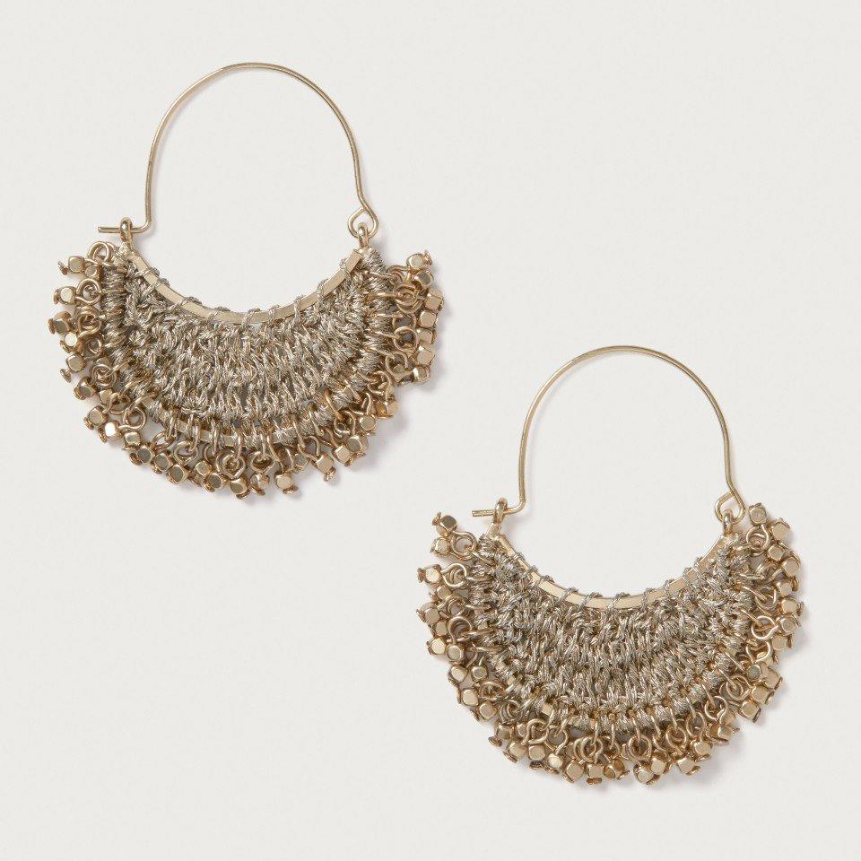 gold plated drop earrings