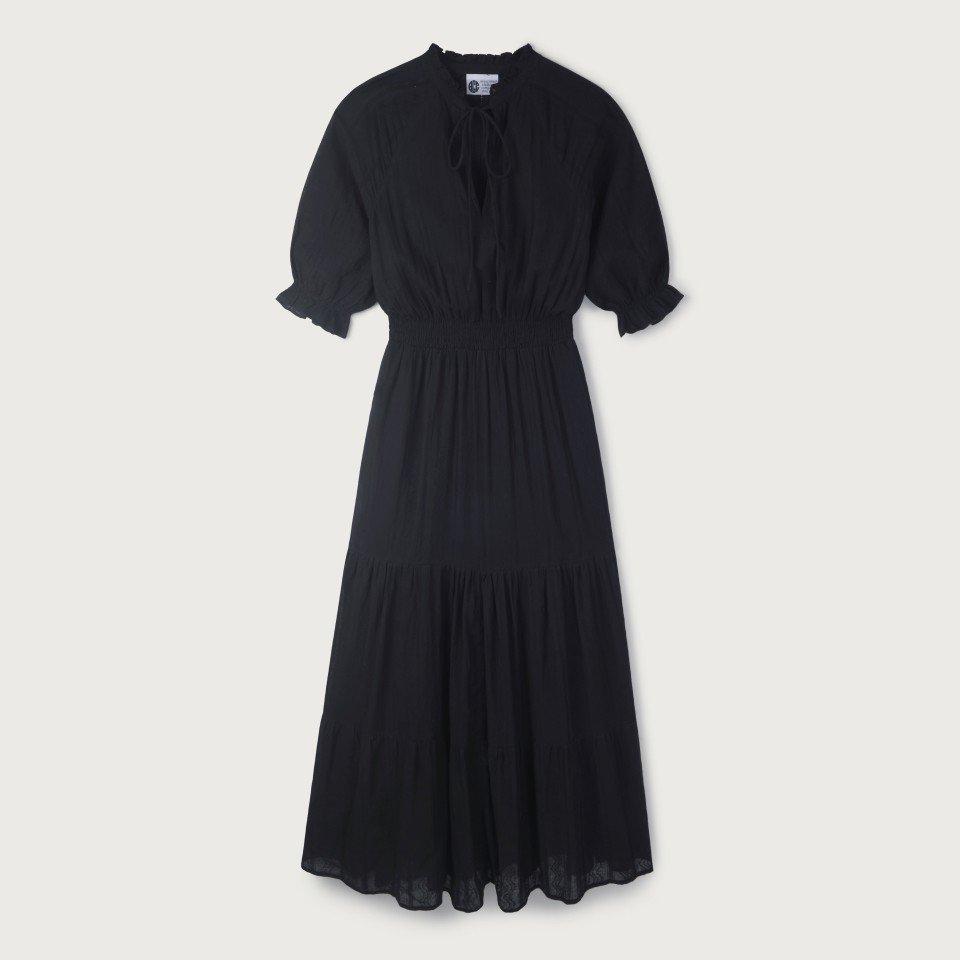 ladder trim maxi dress