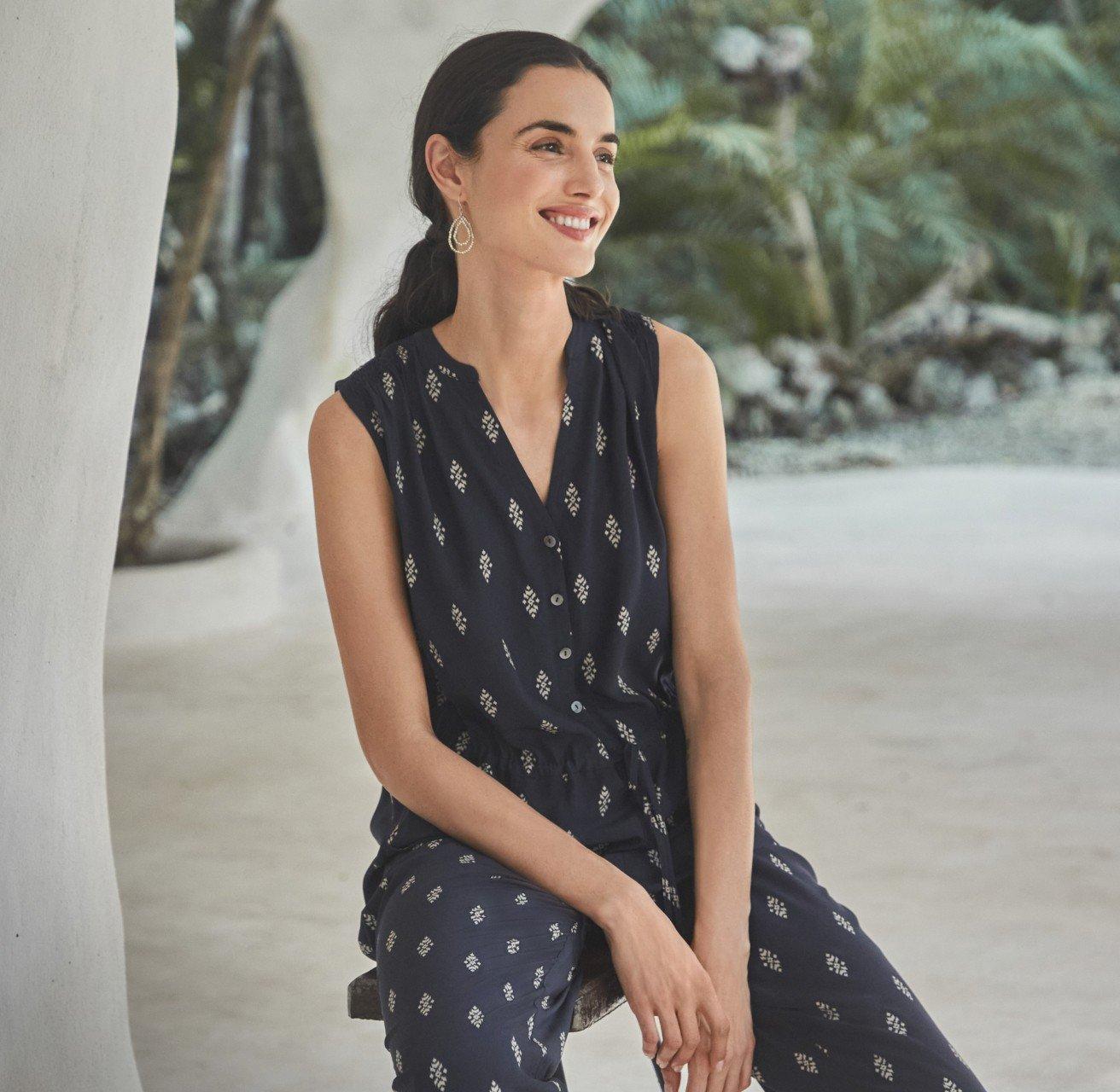 geo print jumpsuit