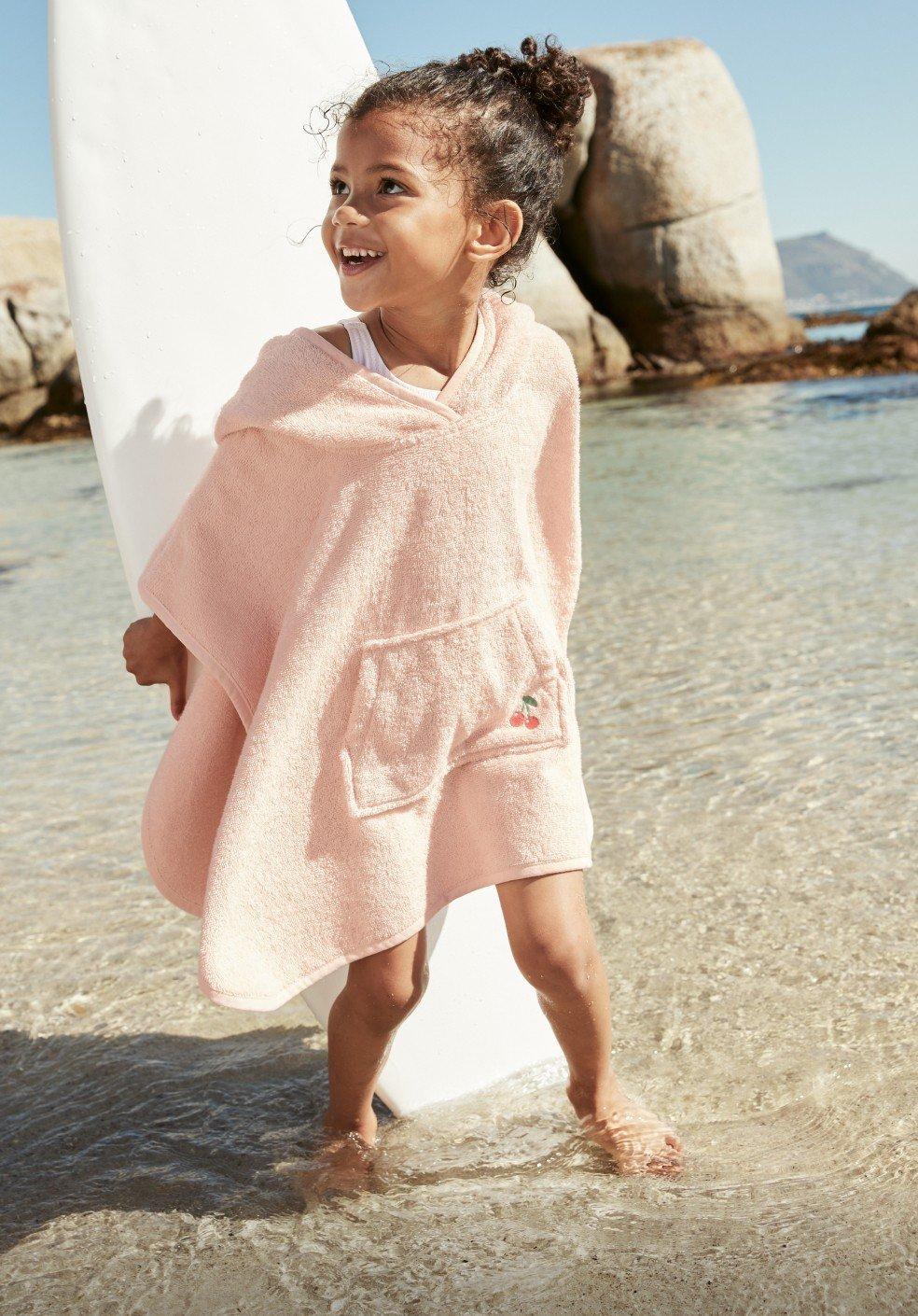 pink cherry towelling cover-up