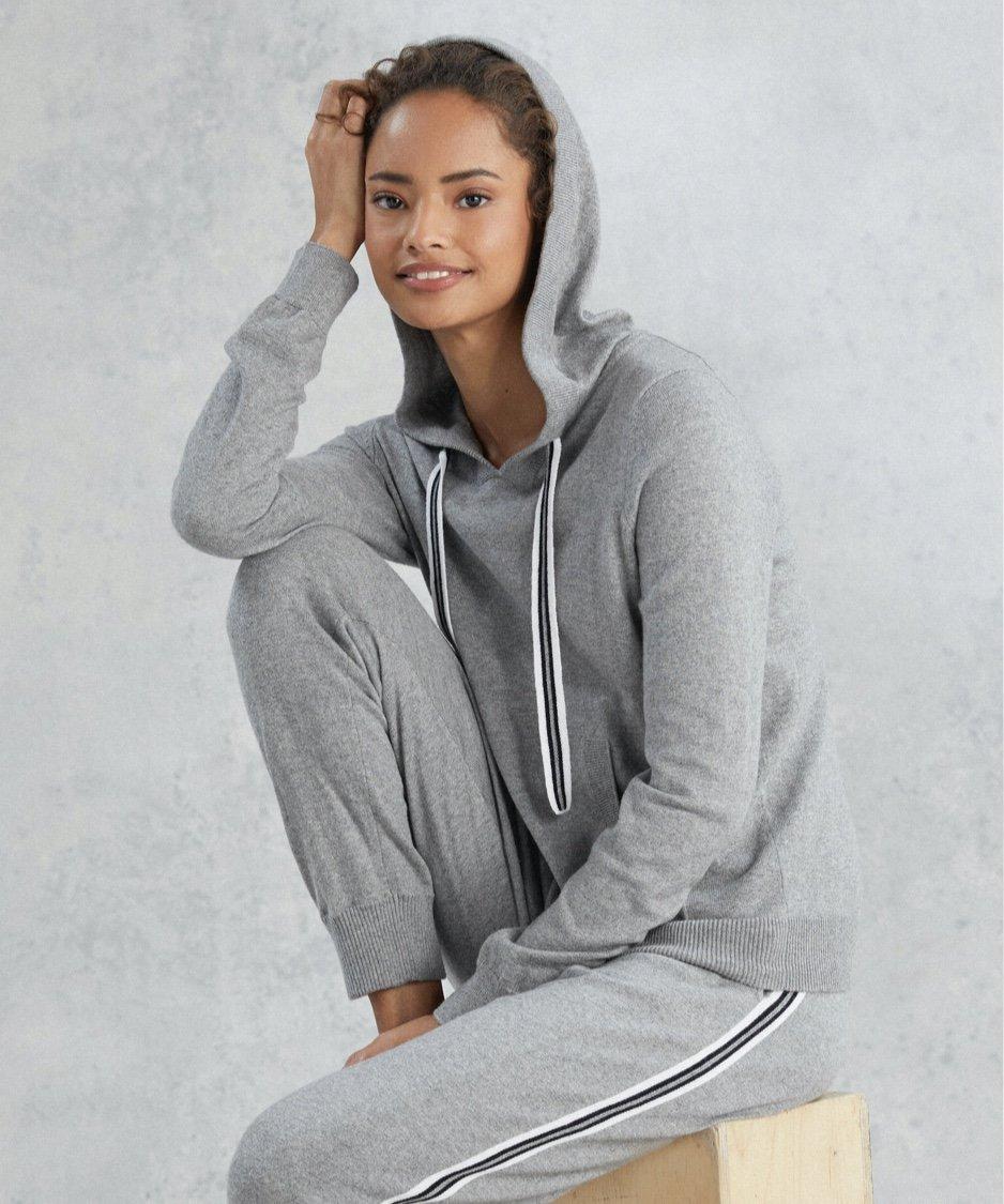 The white best sale company cashmere hoodie