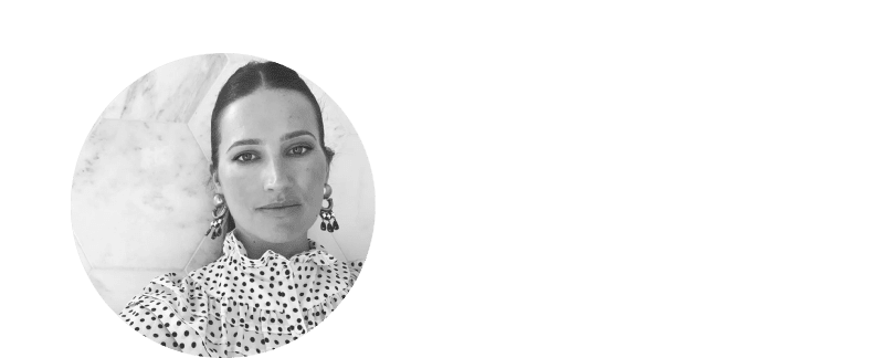 a woman with earrings in a circle