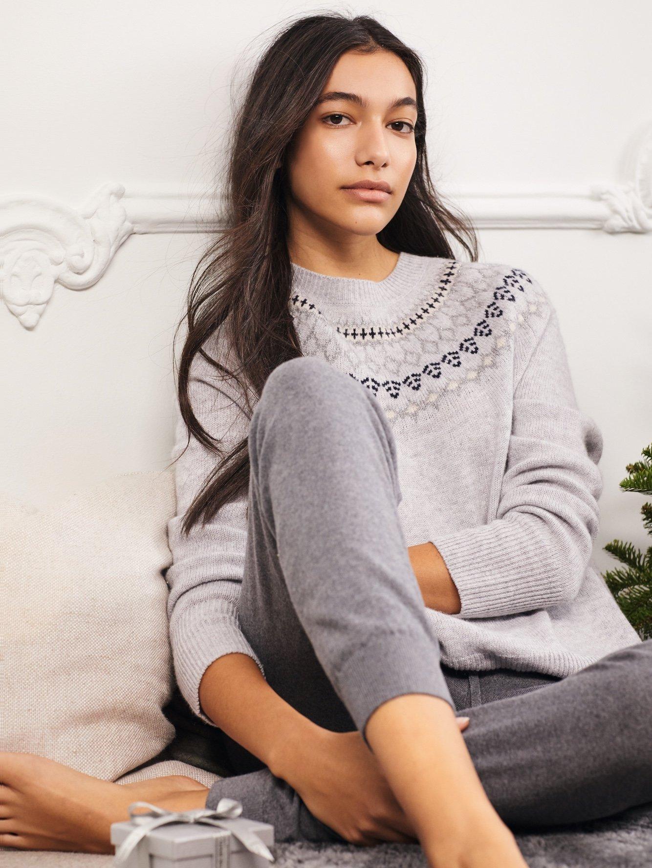 fair isle sweater with cashmere