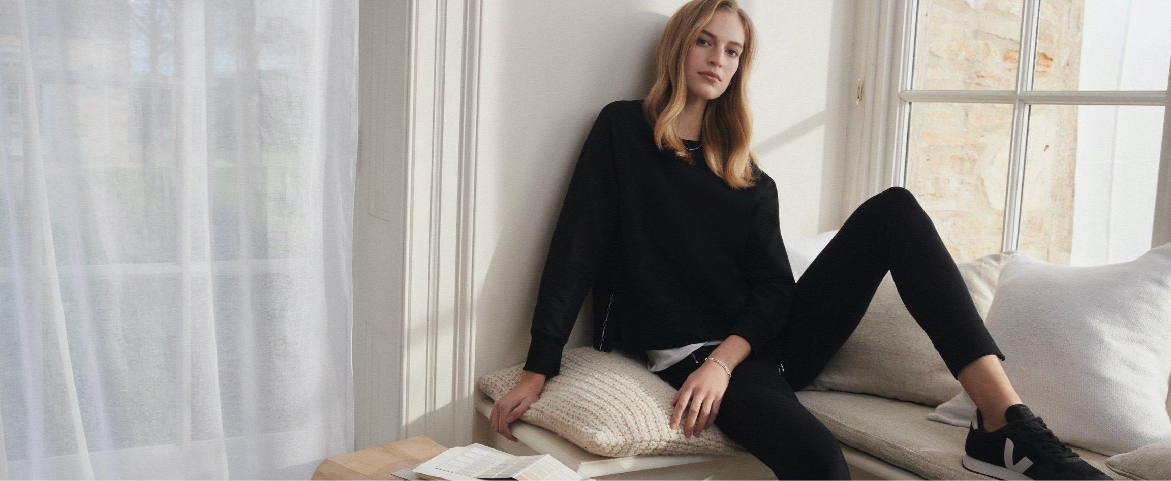 zip detail jersey sweatshirt