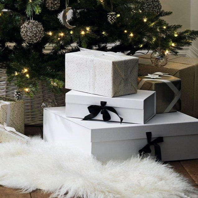 Simple but stylish Christmas gift wrapping with The White Company