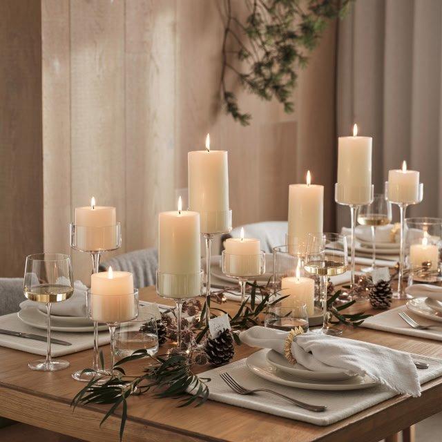 Glass Pillar Candle Holder