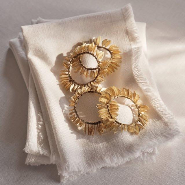 Glass beaded napkin rings