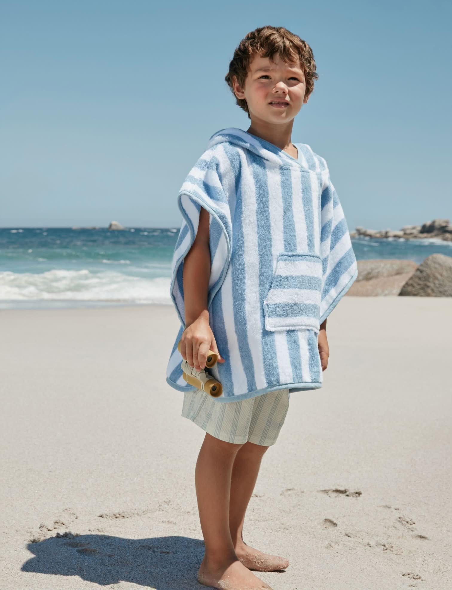 boy in toweling hoodie