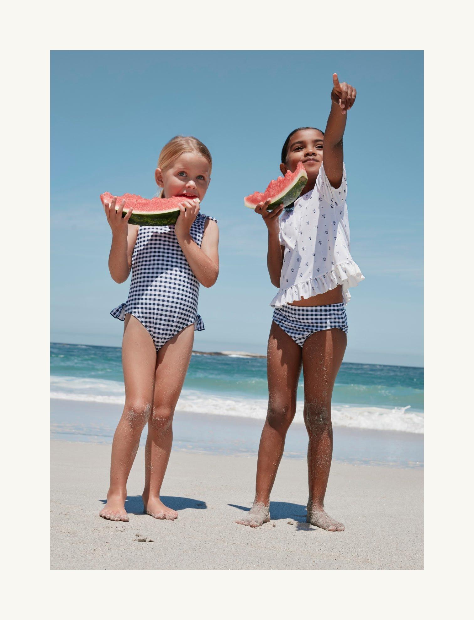 two girls in swimwear