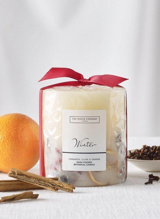 winter botanical candle