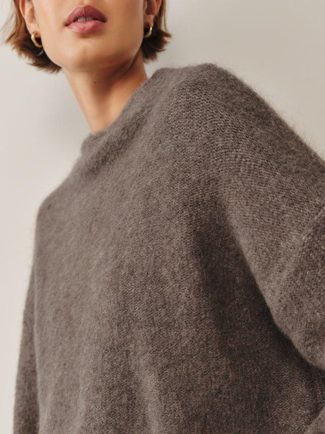 Wide Funnel Neck Jumper with Alpaca