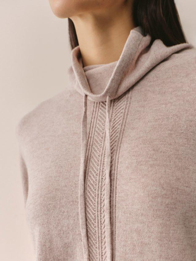 Herringbone Detail Funnel Neck Jumper